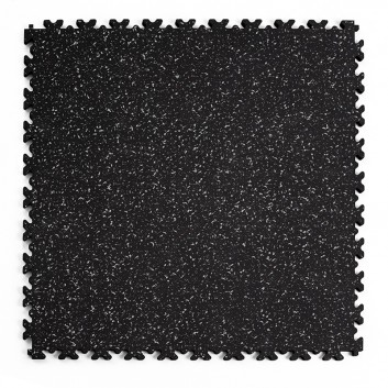 Kvalitná a odolná čierna recyklovaná podlaha Fortelock ECO Granit s potlačou (7 mm)