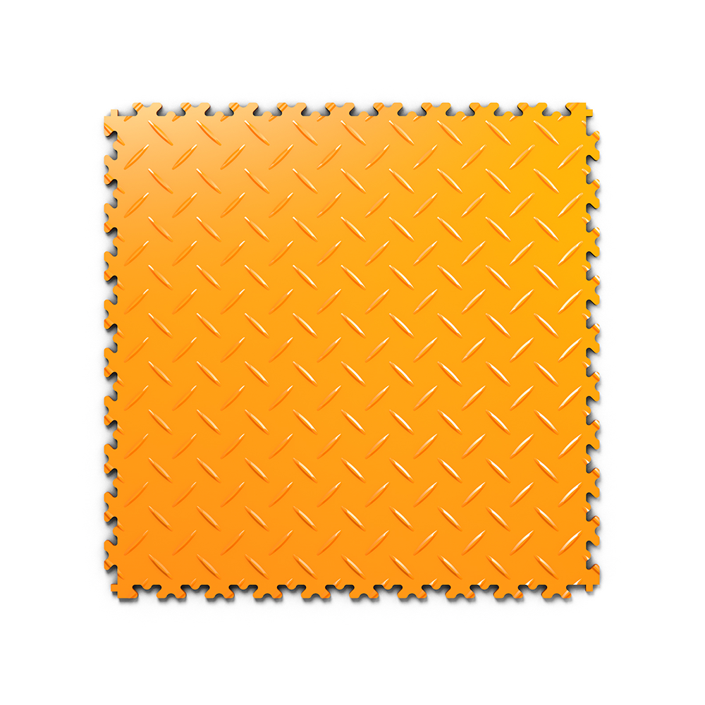 Kvalitná a odolná oranžová podlaha Fortelock Industry (7 mm)
