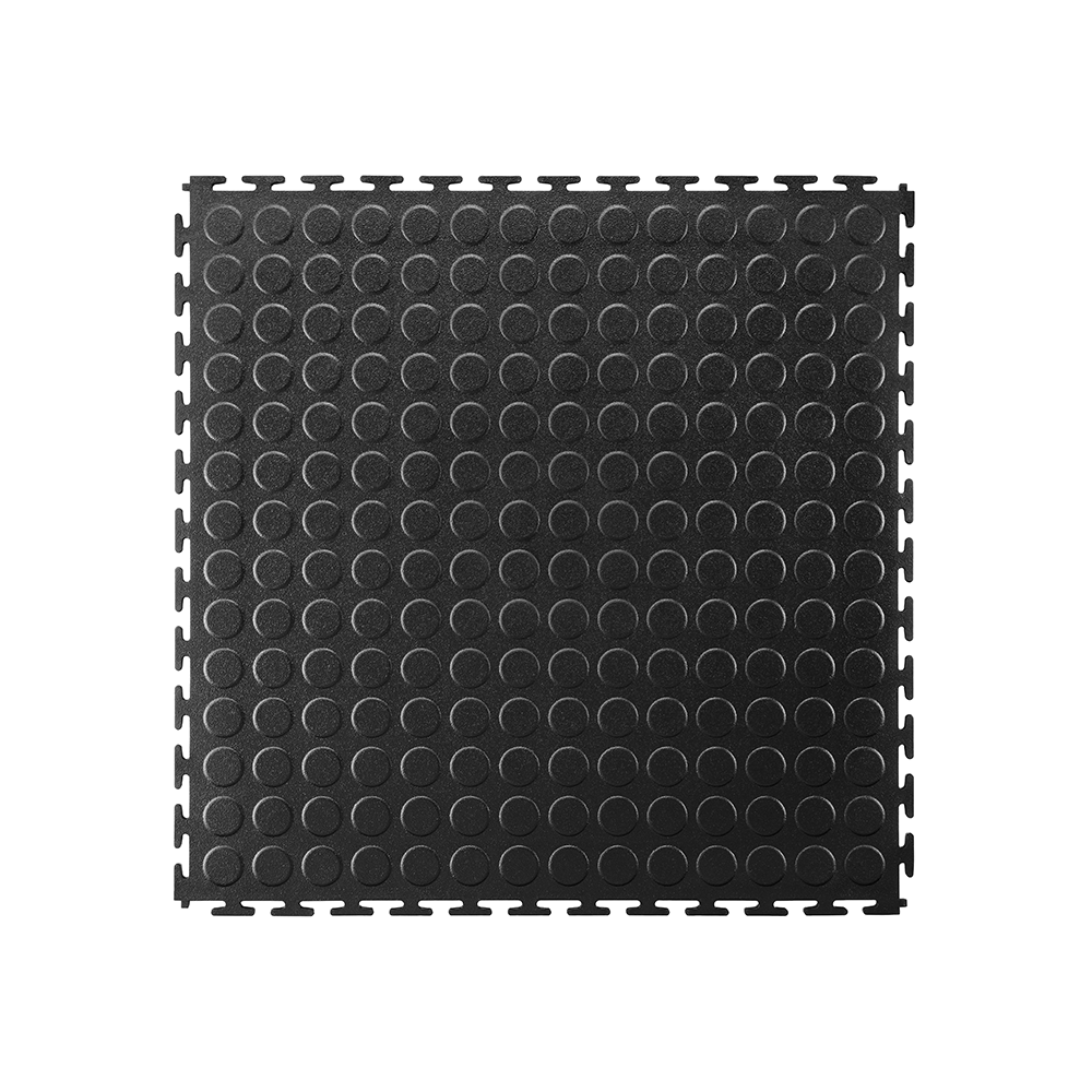 Odolná čierna záťažová prenosná recyklovaná podlaha Ecotile E500/RG (7 mm)